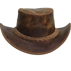 Genuine Leather Cowhide Cowboy Hat